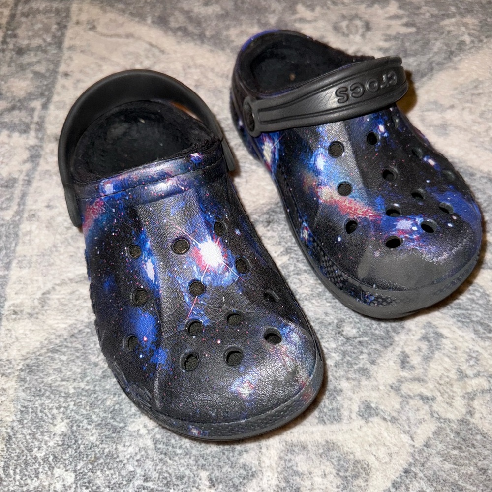 Purple Galaxy Crocs Clogs - Picture 2 of 4